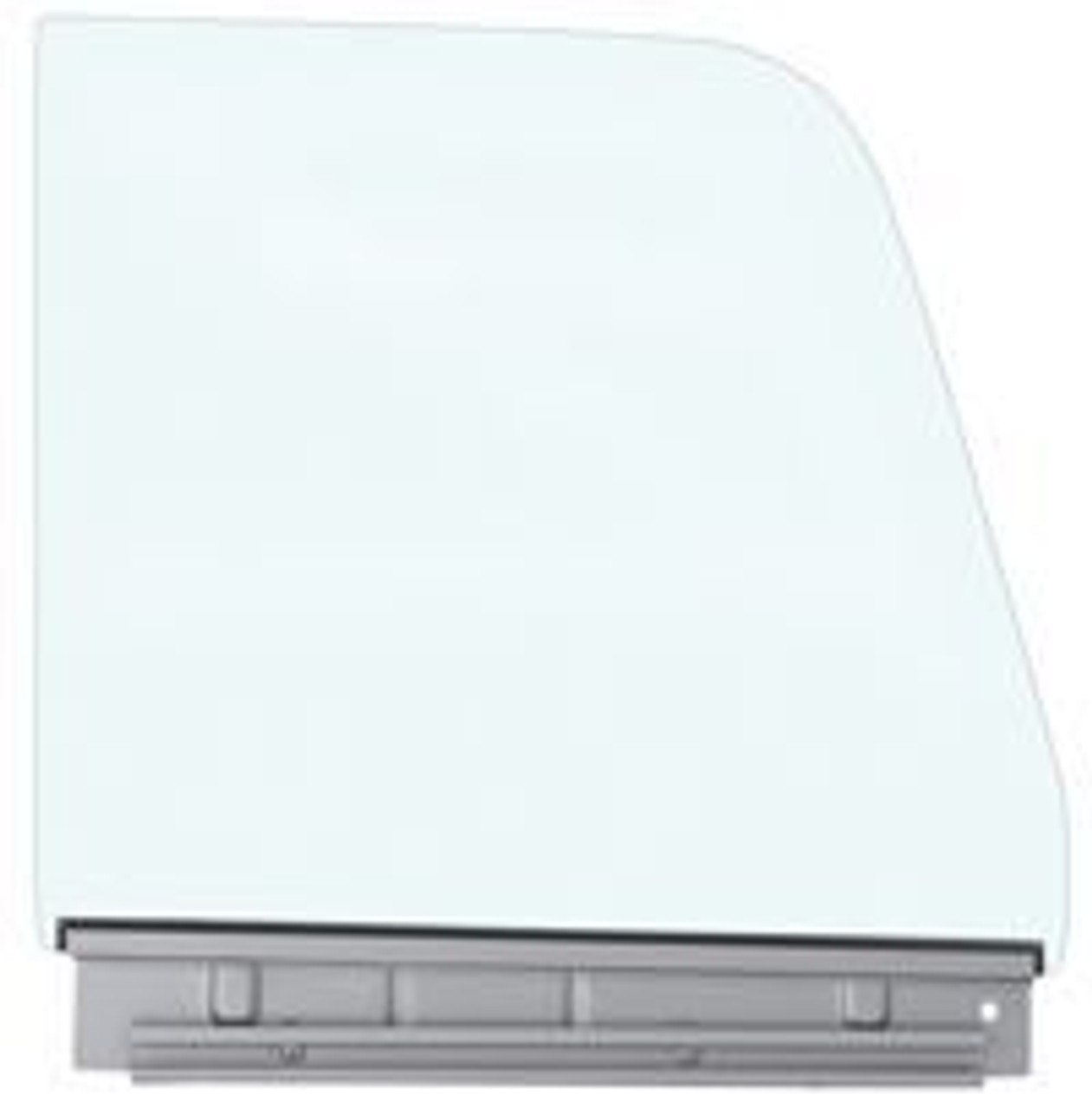 1960-63 Chevy/GMC Truck Door Glass Assy RH, ea. (bottom channel w/clear glass). PLEASE CALL STORE FOR SHIPPING QUOTE.