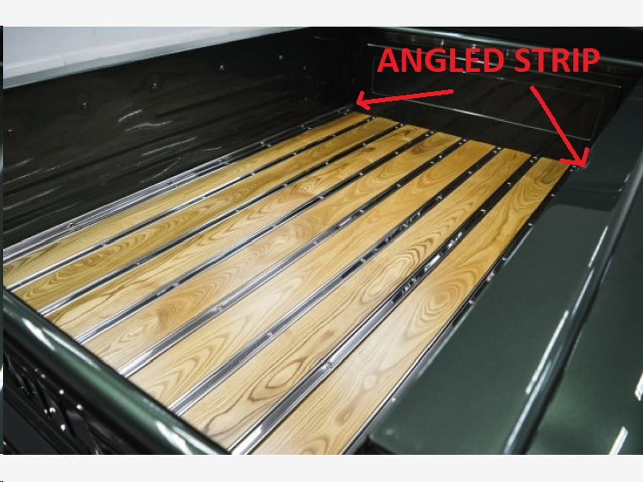 1960-66 Chevy/GMC Truck Bed Angled Strip Set. (Shortbed/Stepside)(Polished Stainless)