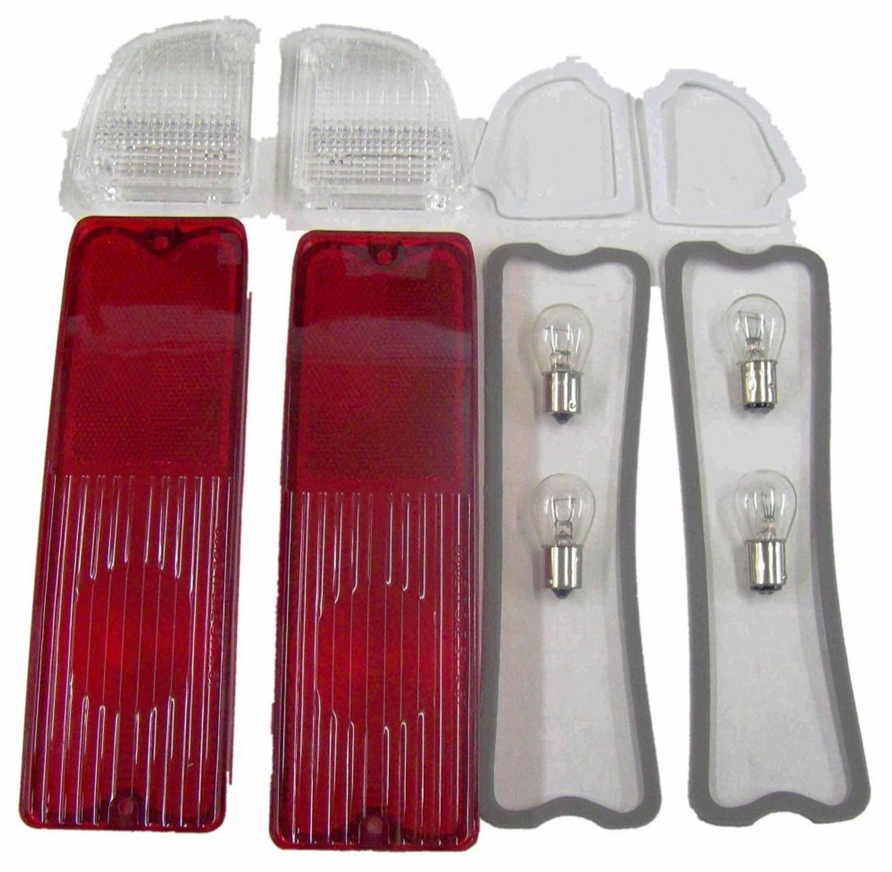 1967-72 Chevy/GMC Truck Tail Lamp & Back UP Lamp Lens Kit (includes lenses, bulbs and gaskets)