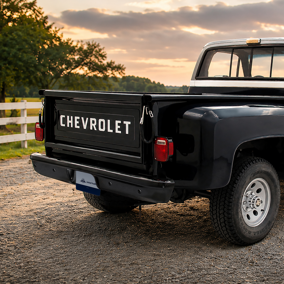 1967-87 Chevy/GMC Truck Rear Stepside Bumper, Painted