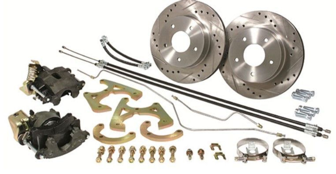1967-72 Chevy Truck 5 Lug Rear Disc Brake Rotor Kit. (w/Emergency Brake)
PLEASE CALL STORE FOR SHIPPING QUOTE.