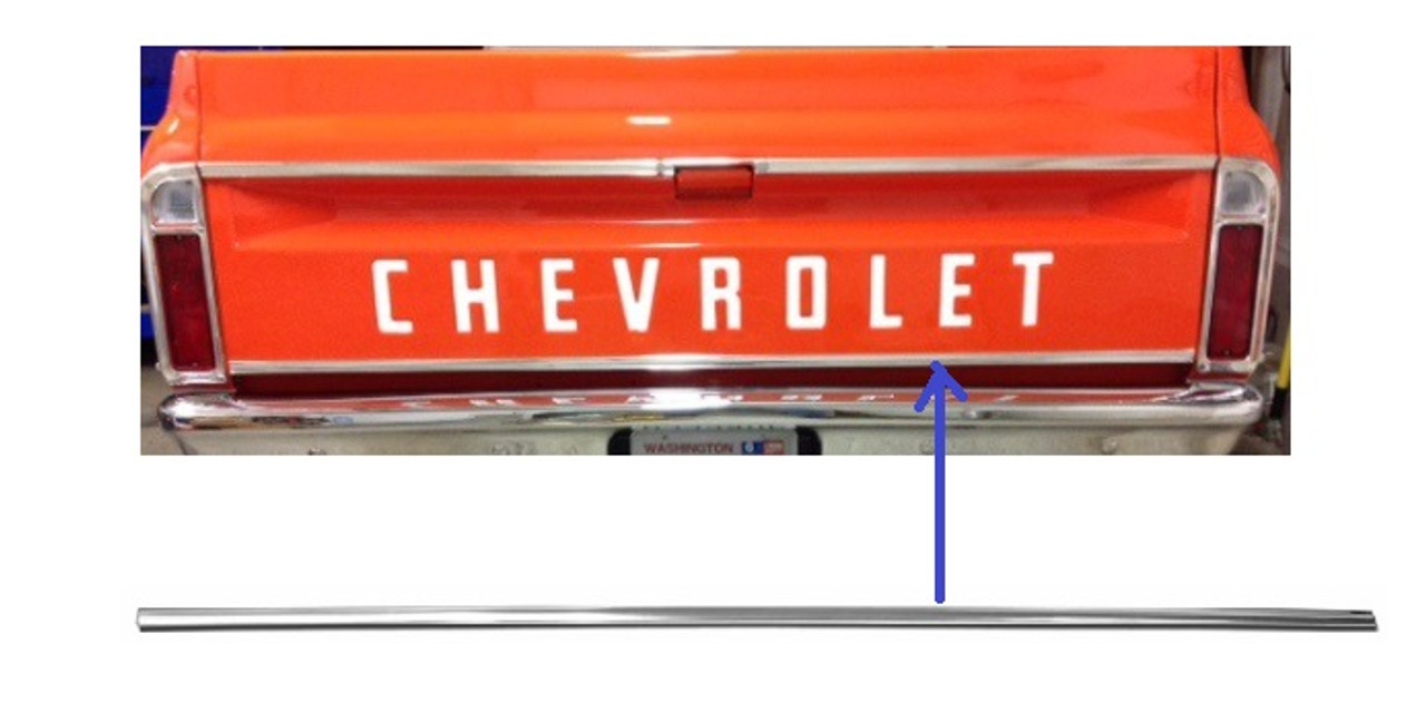 1967-72 Chevy/GMC Truck Lower Tailgate Molding, ea.