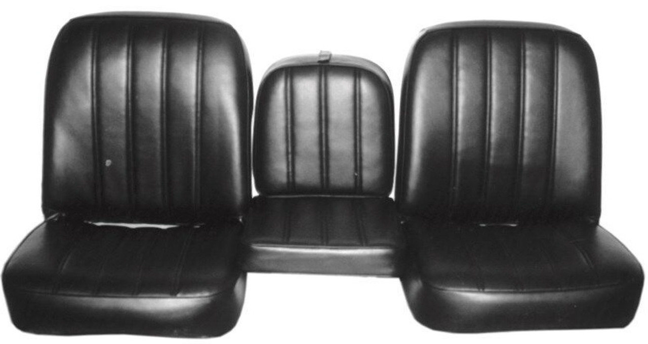 Buddy Bucket Seat Covers 1967-68 Chevy GMC Pickup Black Includes Center Console Seat