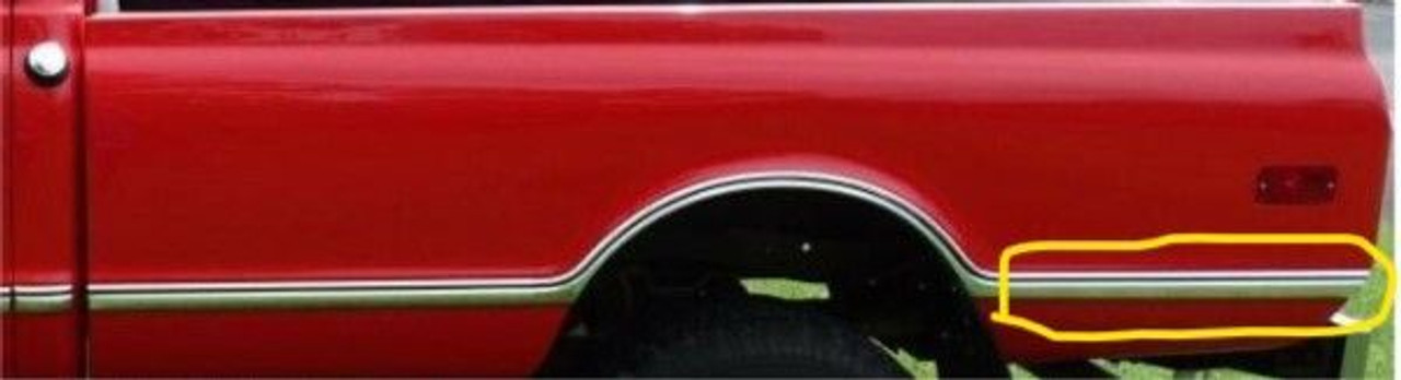 1967-68 Chevy/GMC Truck Rear Bed Molding (longbed) LH ea.