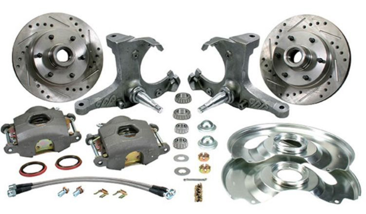 5 Lug OE Drop Spindle Wheel Brake Kit, 2 1/2 Drop Spindles, 5x5 Lug, Fits 1971-72 Chevy/GMC Pickup.