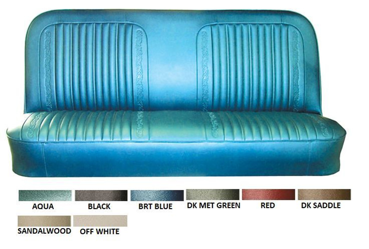 Scroll Bench Seat Cover Special Order Color 1971-72 Chevy GMC Pickup