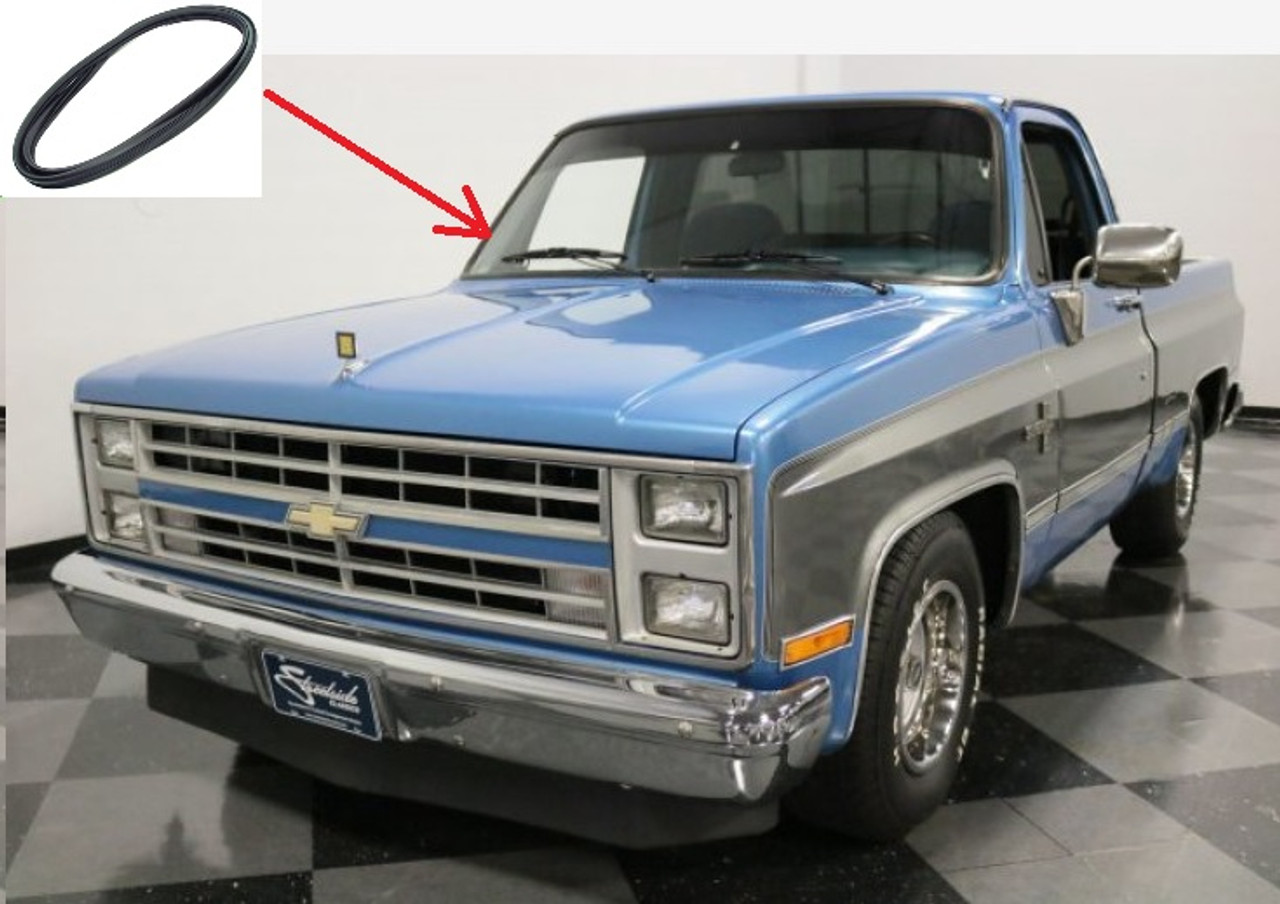 1973-87 Chevy/GMC Truck & 1973-91 Blazer/Jimmy/Sub. Windshield Seal (with strip, does not accept trim) ea.