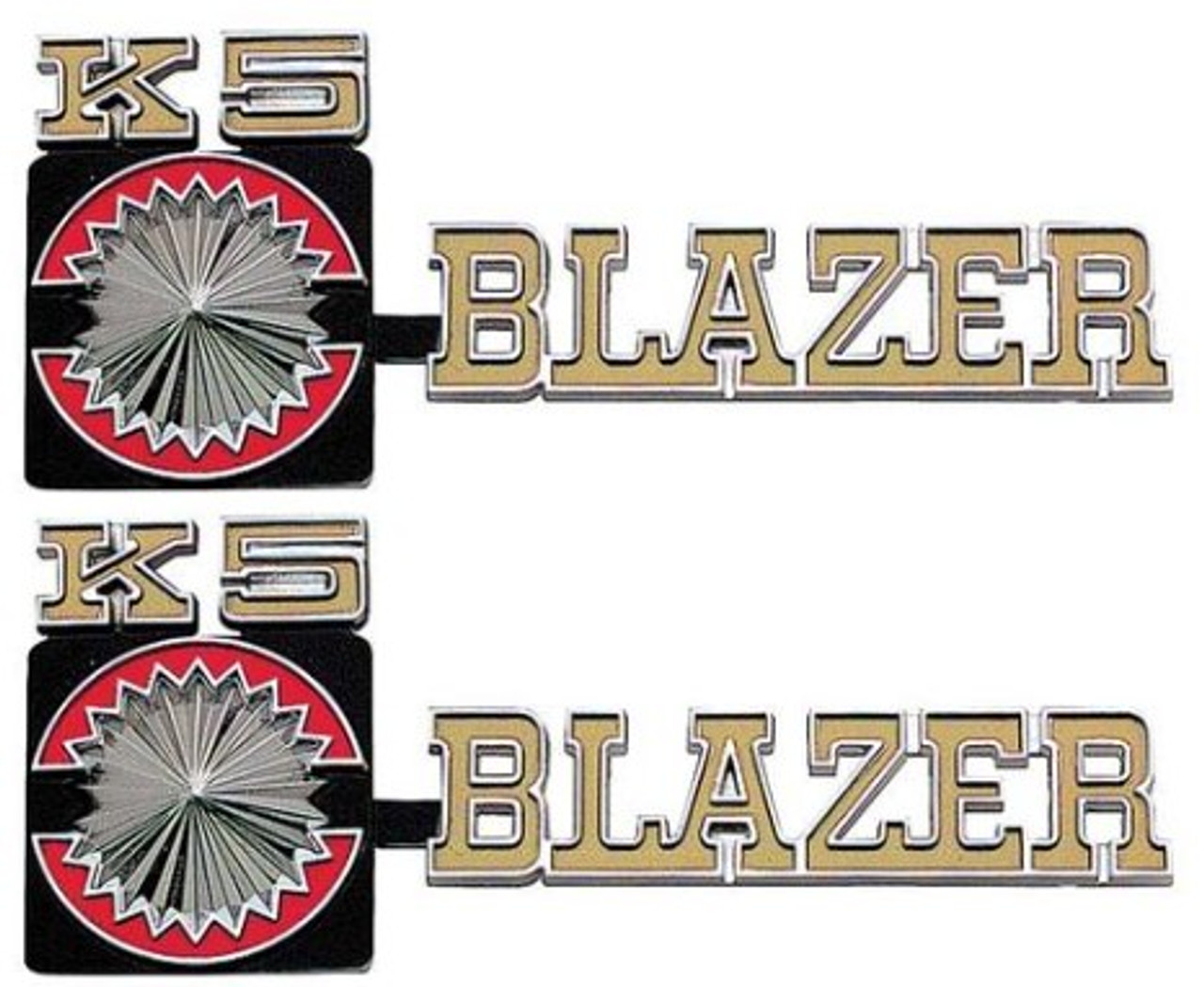 K5 Blazer Fender Emblem, Pr. Fits 1975-80 Chevy Blazer. 4 Wheel Drive