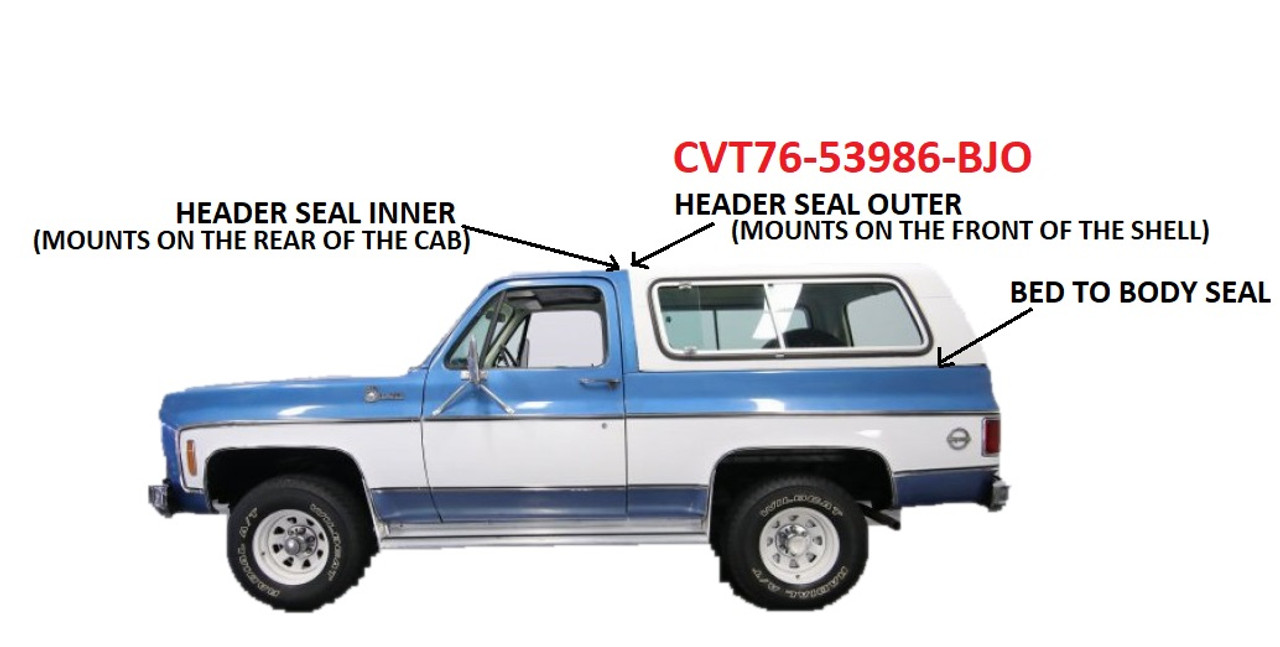 1976-91 Chevy Blazer/Jimmy Header Seal Outer Mounts On Shell, ea.