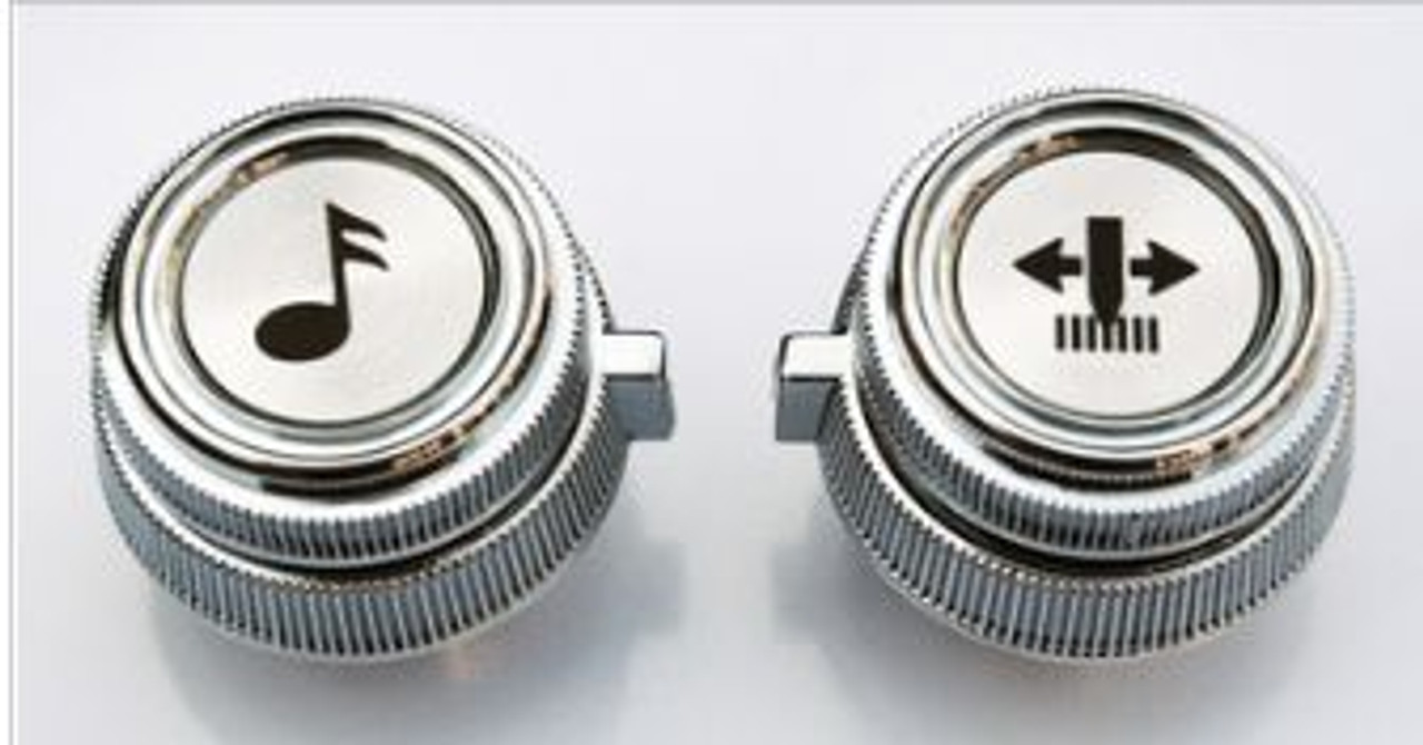 1978-87 Chevy Truck 4 pcs Radio Knob Set. (Chrome)