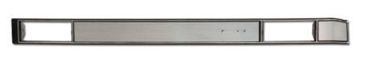 Brushed Aluminum Center Dash Plate, Black with Silver Trim, with AC Fits 1981-87 Chevy PU, Blazer, Suburban, Jimmy
