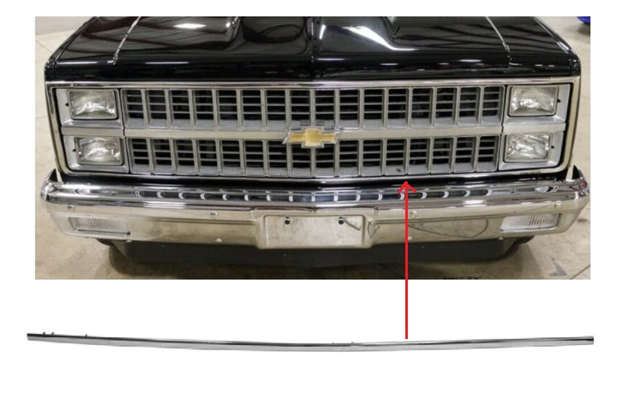 1981-82 Chevy Truck Lower Grille Molding, ea.