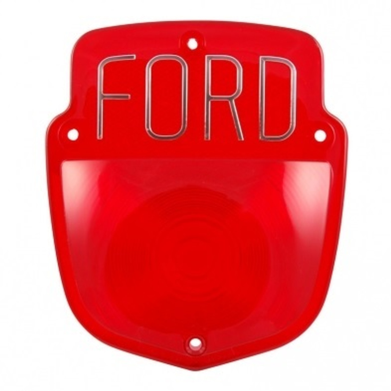 1955-66 Ford Truck Shield Style Tail Lamp Lens w/ "FORD" Block Letter, ea.