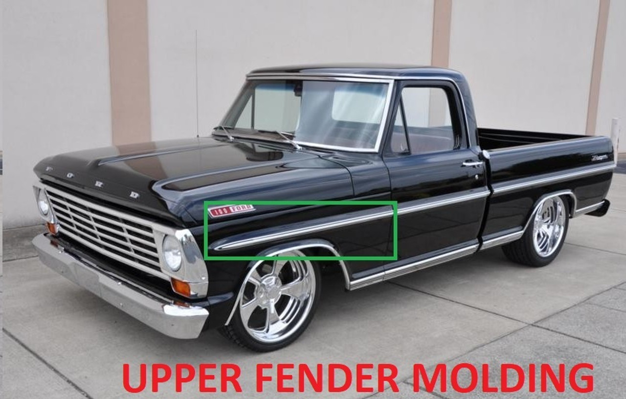 1967 Ford Truck Upper Molding, ea. (fits LH or RH)