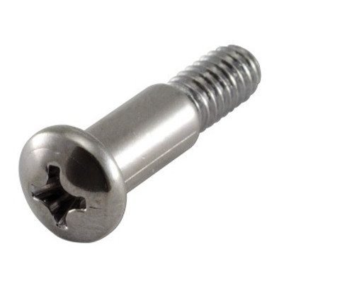 Lens Screw 1 Inch Long with 1/4 Inch Shank Chrome Each