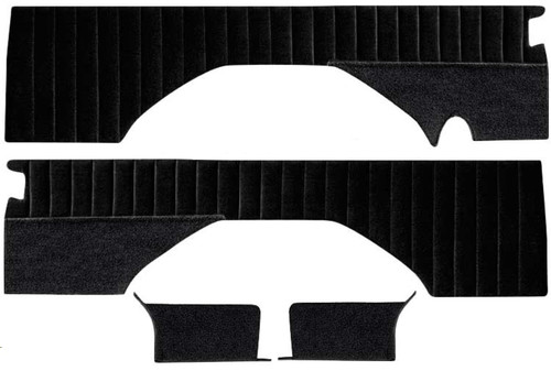 1976-91 Blazer & Jimmy Rear Quarter Interior Black Panel Set, Black