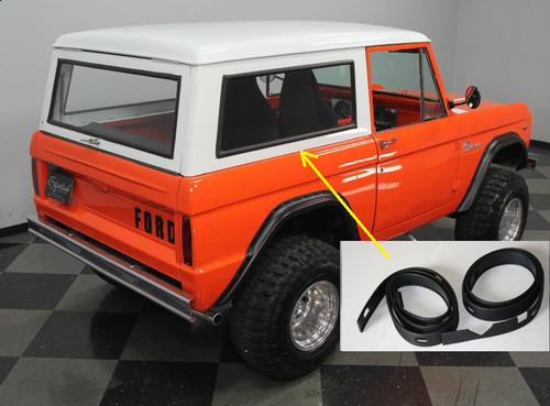 1966-77 Bronco Hardtop to Quarter Panel Seals, pr.