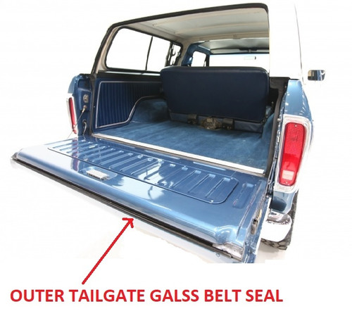 1978-96 Bronco Tailgate Glass Upper Outer Seal, ea.