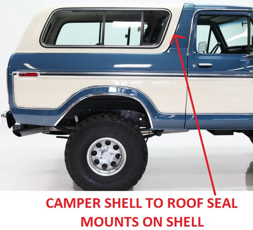 1978-96 Bronco Camper Shell to Roof Seal Mounts on Shell, ea.