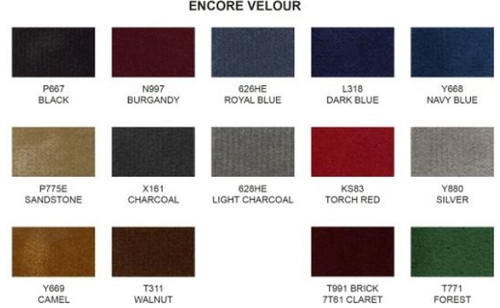 1978-79 Bronco Front & Rear Bench Encore Velour Seat Cover Set (Inserts w/ Corinthian or Madrid Grain Vinyl)