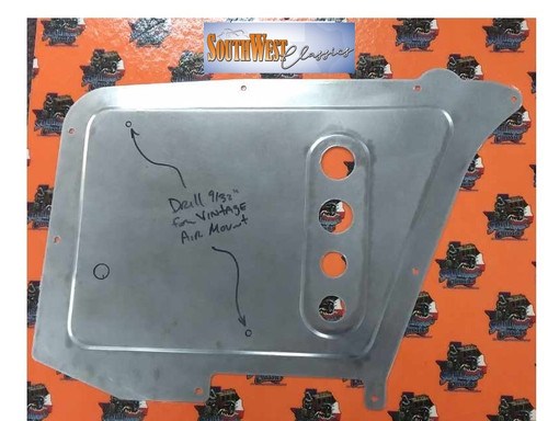 Firewall Block Off Plate with Holes 1967-72 Chevy GMC Pickup Covers Heater or A/C Holes Heavy Gauge Stamped Steel, ea.