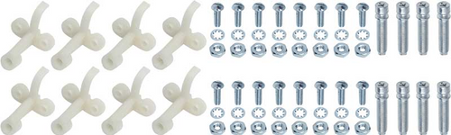 1958-61 Chevy/GMC Truck Headlamp Adjusting Kit (8 Mounts w/ Fastners, 8 Adjustment Screws)