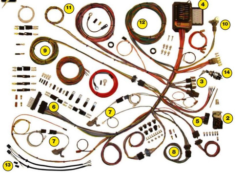 1953-54 Ford Truck Wiring Diagram, Full Color Laminated