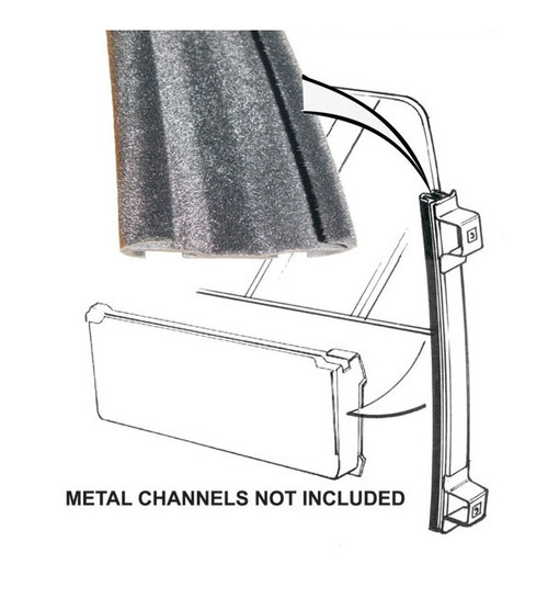1978-79 Bronco Back Window Glass Lower Side Seal, ea. (42" piece to be cut in half)