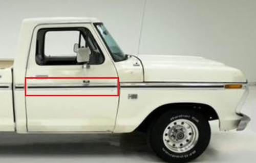 1973-79 Ford PU, 1978-79 Bronco Upper Door Molding RH, ea.