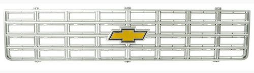 1975-76 Chevy Truck Silver Painted Grille with Bowtie Emblem Provision, ea.