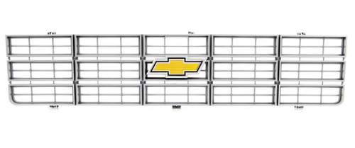 1977-79 Chevy Truck Grille with Bowtie Prevision, Argent, ea. (also Blazer, Suburban)