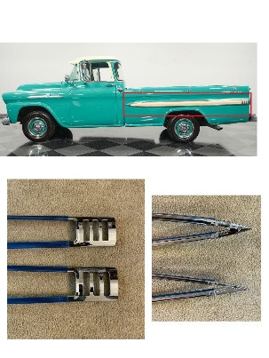 1958-59 Chevy Truck Shortbed Fleetside Bedside Stainless