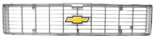 1973-74 Chevy Truck Chrome and Silver Grille w/ Bowtie Emblem, ea.