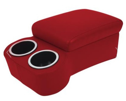 Universal Bench Seat Console W/ 2 Chrome Cup Holders & Safety