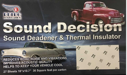 36 Square Feet Sound Deadener & Thermal Insulator Set. (27 Sheetsx18"x10.7")
