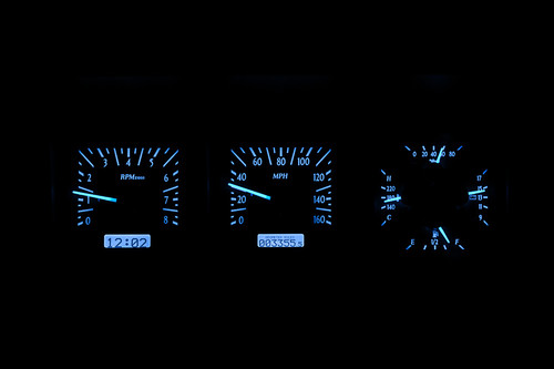 1973-79 Ford Truck Silver Background, Blue Light VHX Instrument