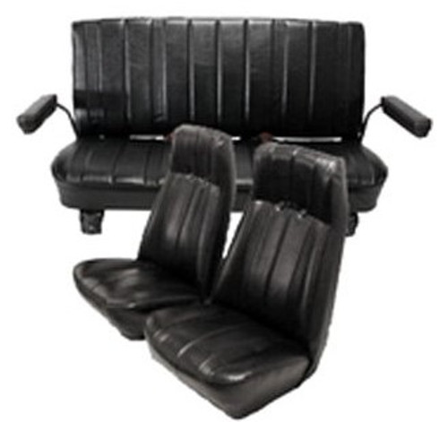 1973-87 Blazer, Jimmy Front High Back Buckets and Rear Bench Seat Cover Set.