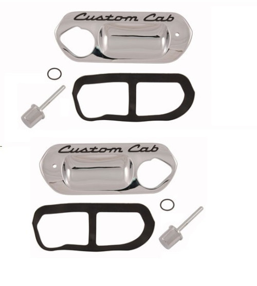 1961-66 Ford Truck "Custom Cab" Door Handle Name Plates, pr.