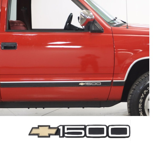 1988-98 Chevy Truck Door Emblem "1500" w/o Body Side Molding, ea. - 2 Required Per Truck (Also 92-94 Blazer, Suburban) 1988-98 Chevy Truck Door Emblem "1500" w/o Body Side Molding, ea. - 2 Required Per Truck (Also 92-94 Blazer, Suburban)