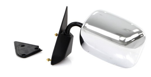 1988-98 Chevy, GMC Truck Chrome Below Eyeline Outside Door Mirror LH, ea. (Also 92-99 Blazer, Suburban, 95-99 Tahoe, Yukon)