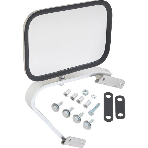 1973-79 Ford Truck, 1978-79 Bronco Outside Exterior Mirror Assembly Complete w/ Mounting Hardware Stainless Fits LH or RH
