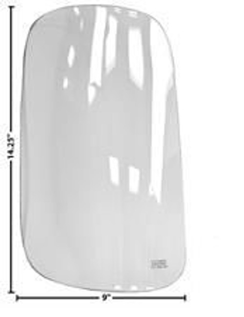 Rear Corner Glass, Clear, Right Hand, Fits 1947-55 Chevy Pickup.