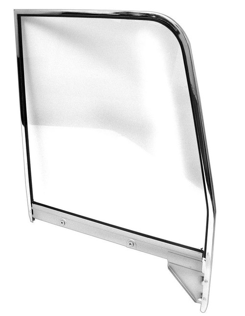 1955-59 Chevy/GMC Truck Door Glass Assy LH, ea. (chrome frame/clear glass)