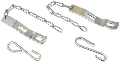 1958-66 Chevy/GMC Truck Tailgate chains (stainless steel)(Fleetside with hardware) pr.