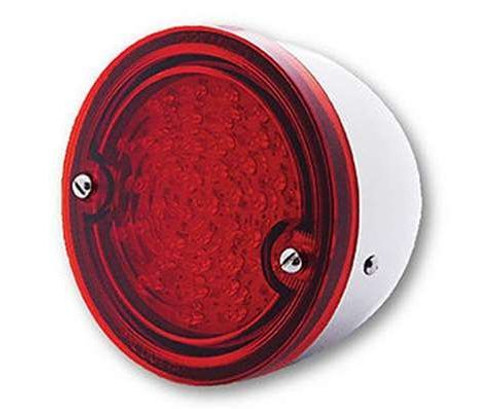 1960-66 Chevy/GMC Stepside Tail Lamp Assembly, Stainless w/Red Lens LED, fits RH or LH, ea.