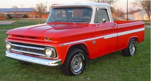 1962-66 Chevy Truck Body Side Molding, kit (Shortbed Fleetside)(16pc. w/clips)