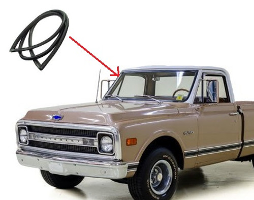 1967-72 Chevy/GMC PU/Blazer/Jimmy/Suburban Windshield Seal (weatherstrip)(does not Accept Trim) ea.