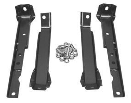 Rear Bumper Brackets. Fit 1967-72 Chevy, GMC With Leaf Springs. 4pc set.