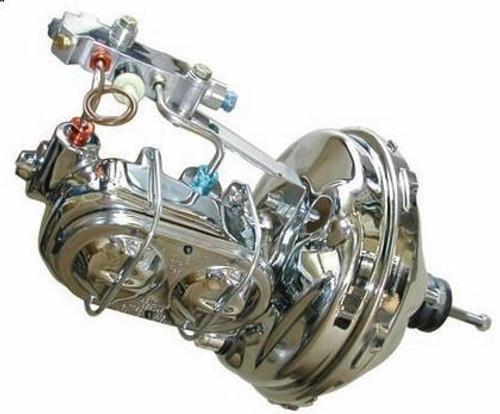 1967-72 Chevy Truck Drum/Drum Chrome Power Brake Booster, ea. (does not include proportioning valve, bracket or lines)