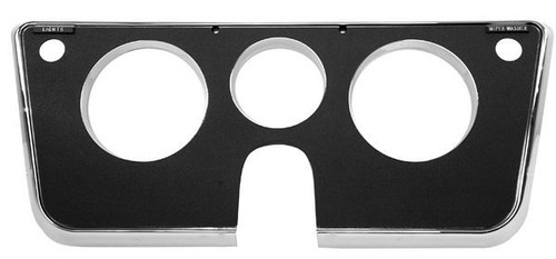 1969-72 Chevy/GMC Truck Dash Bezel with 3 Holes, ea. (Black with Chrome Edges)